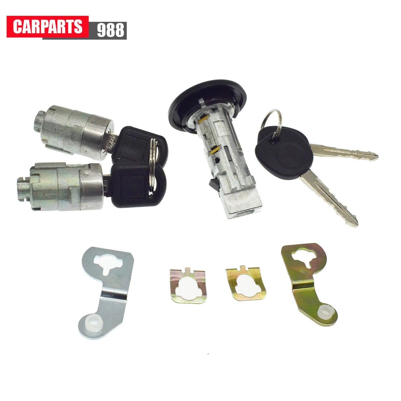 Ignition & Door Lock Cylinder W/Keys for 2001-06 Chevy GMC Silverado Tahoe Yukon 6B93BC-57