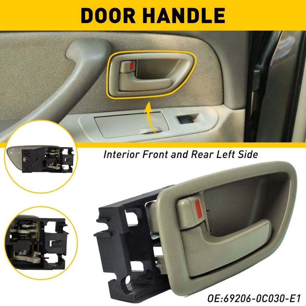 For 01-07 Sequoia 04-06 Tundra Crew Cab Gray Inside Left Driver Door Handle EOA 6B93BC-57