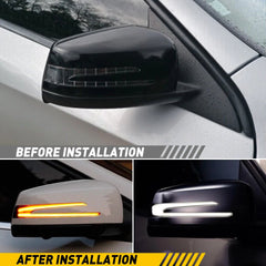 Sequential LED Side Mirror Signal Light Turn Amber White For 07-17 Mercedes-Benz 6B93BC-57
