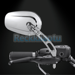 Chrome Rear View Mirrors Fit For Harley Road King Touring XL883 Sportster Fatboy