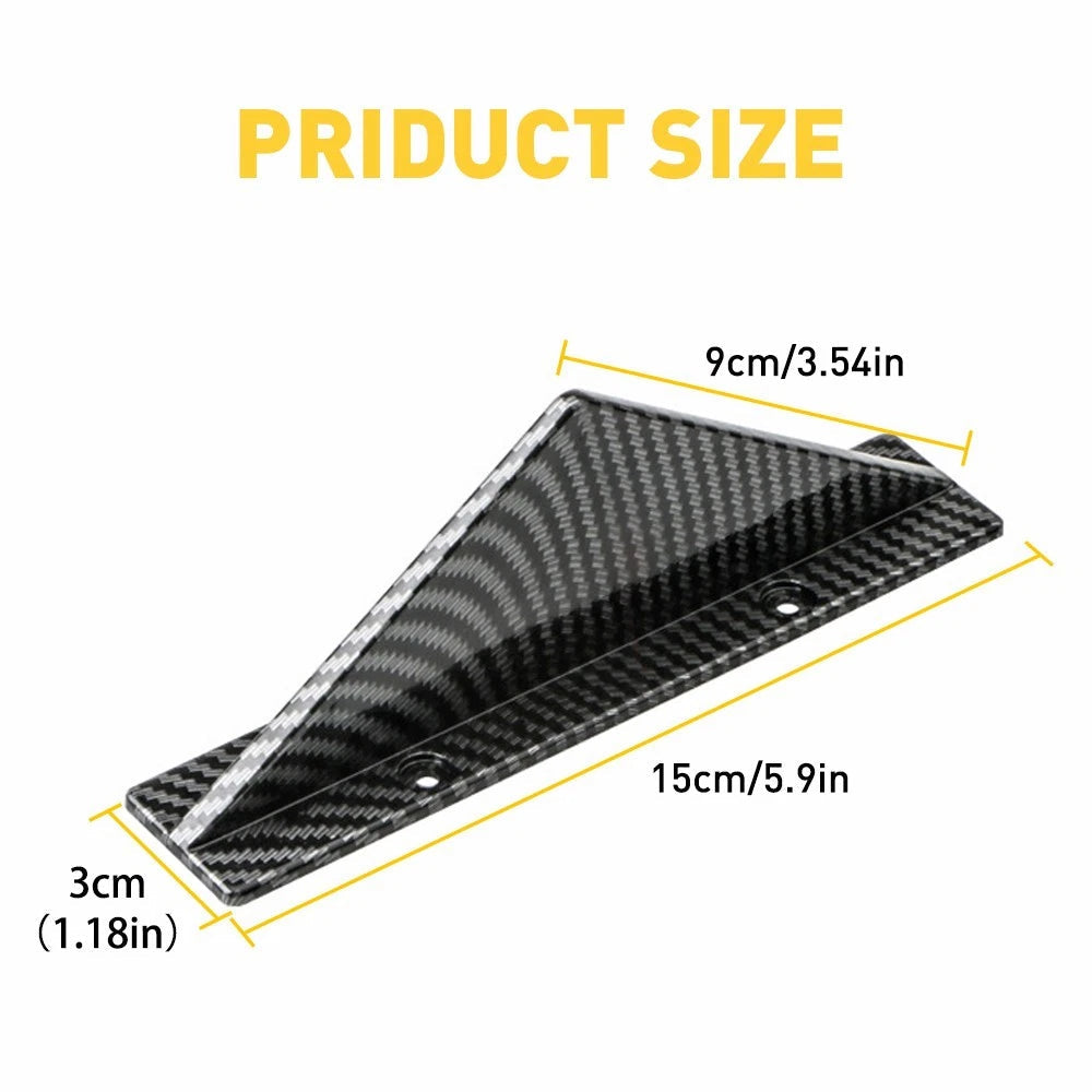 Universal 4x Car Rear Shark Fins Lower Bumper Splitter Diffuser Lip Carbon Fiber 6B93BC-57