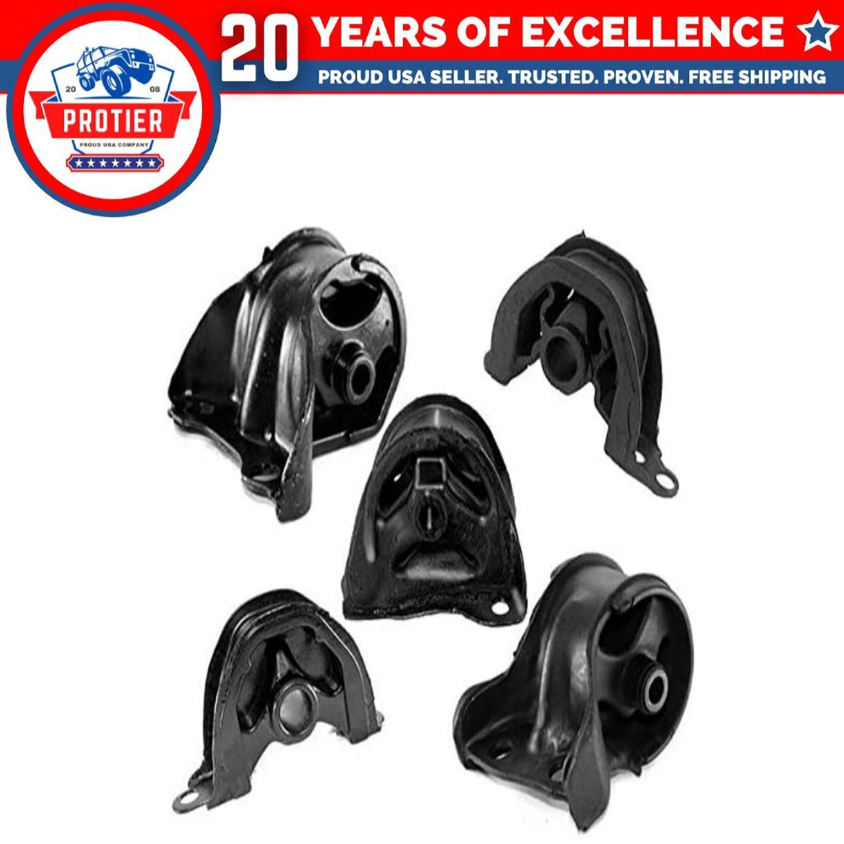 Fits 1992-1993 Honda Civic CX/LX 1.5L Motor & Trans Mount for AUTO Trans 5PCS : 6B93BC-57