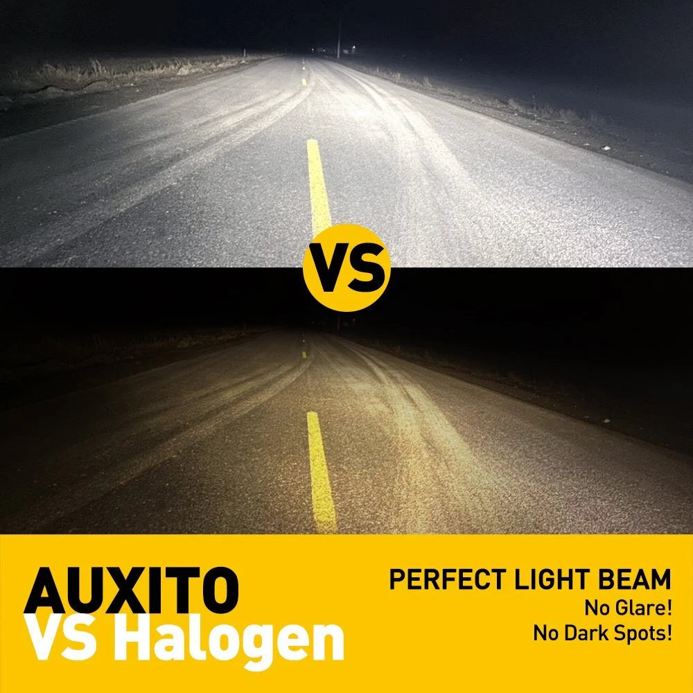 AUXITO H8 H9 H11 LED Headlight Bulbs Error Free 6000K Lighting Low Beam X1 EOA AUXITO