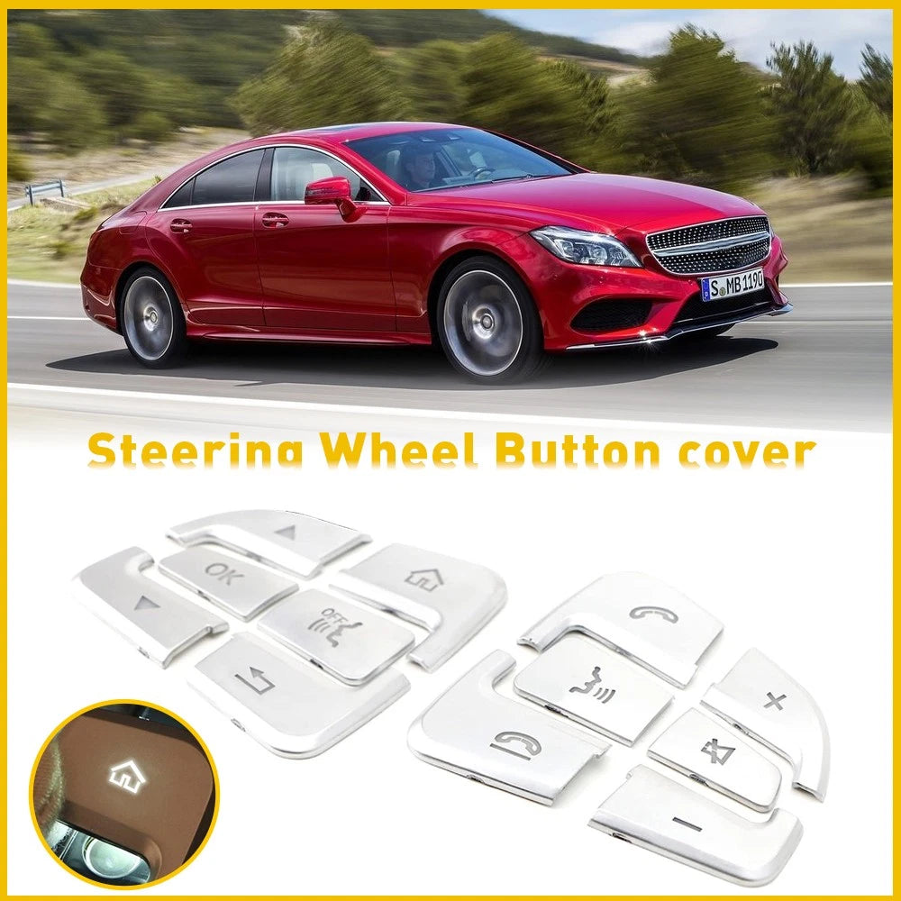 For 2015-up Mercedes Benz A B C GLA GLS Class Steering Wheel Button Cover Trim A 6B93BC-57