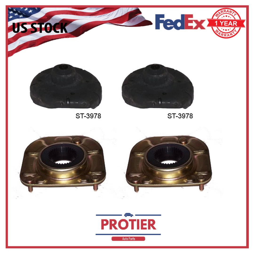 Strut Mount & Spring Seat Front Upper LH RH Set of 4 for S60 S80 V70 XC70 XC90 6B93BC-57