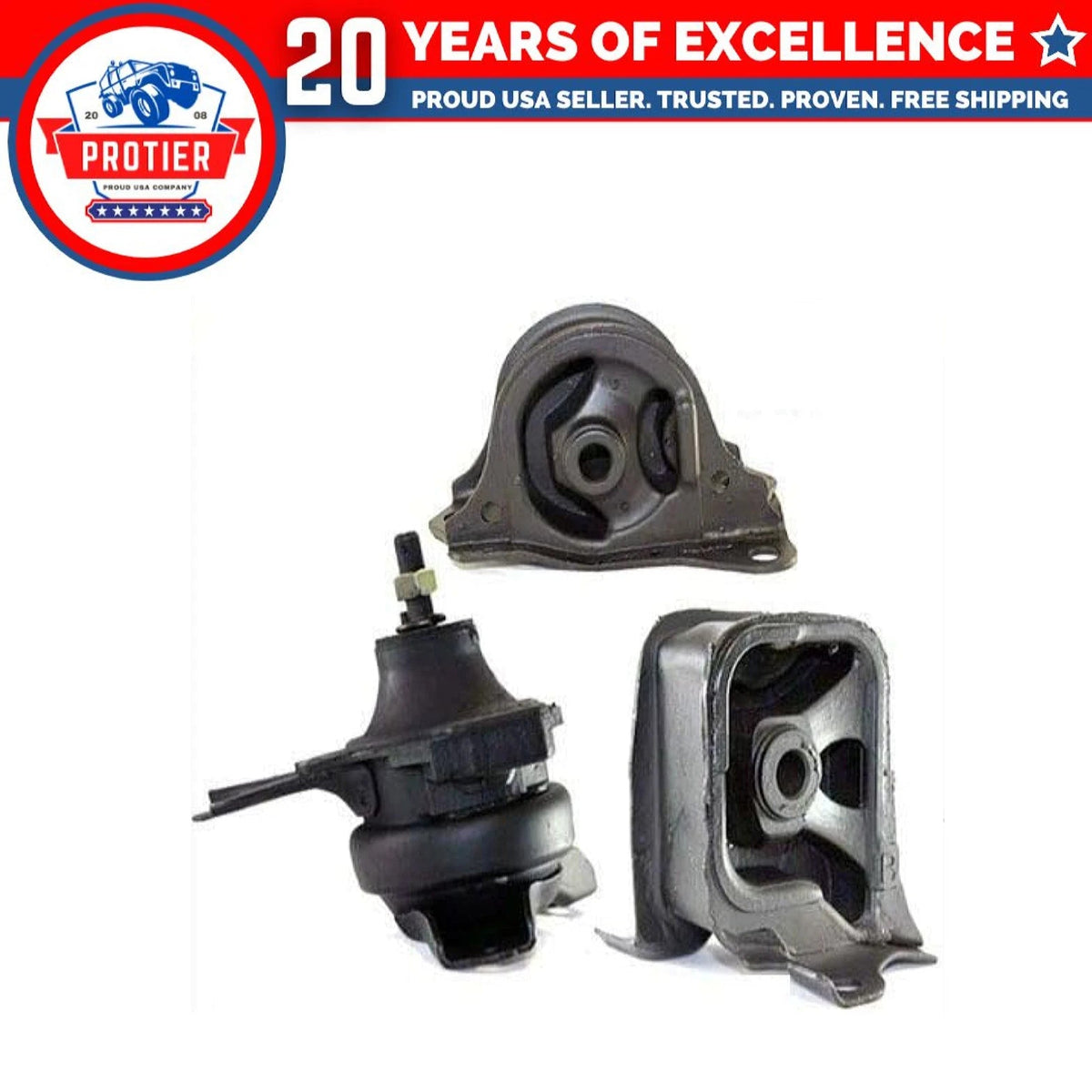 Fits 1998-1999 Honda Accord 2.3L Motor & Trans Mount Set for AUTO Trans 3PCS : 6B93BC-57