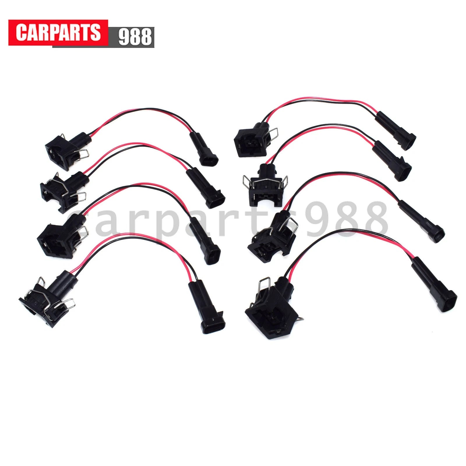 8Pcs Wire Harness LQ4 LQ9 4.8 5.3 6.0 to LS1 LS6 LT1 EV1 Injector Adapters 6B93BC-57