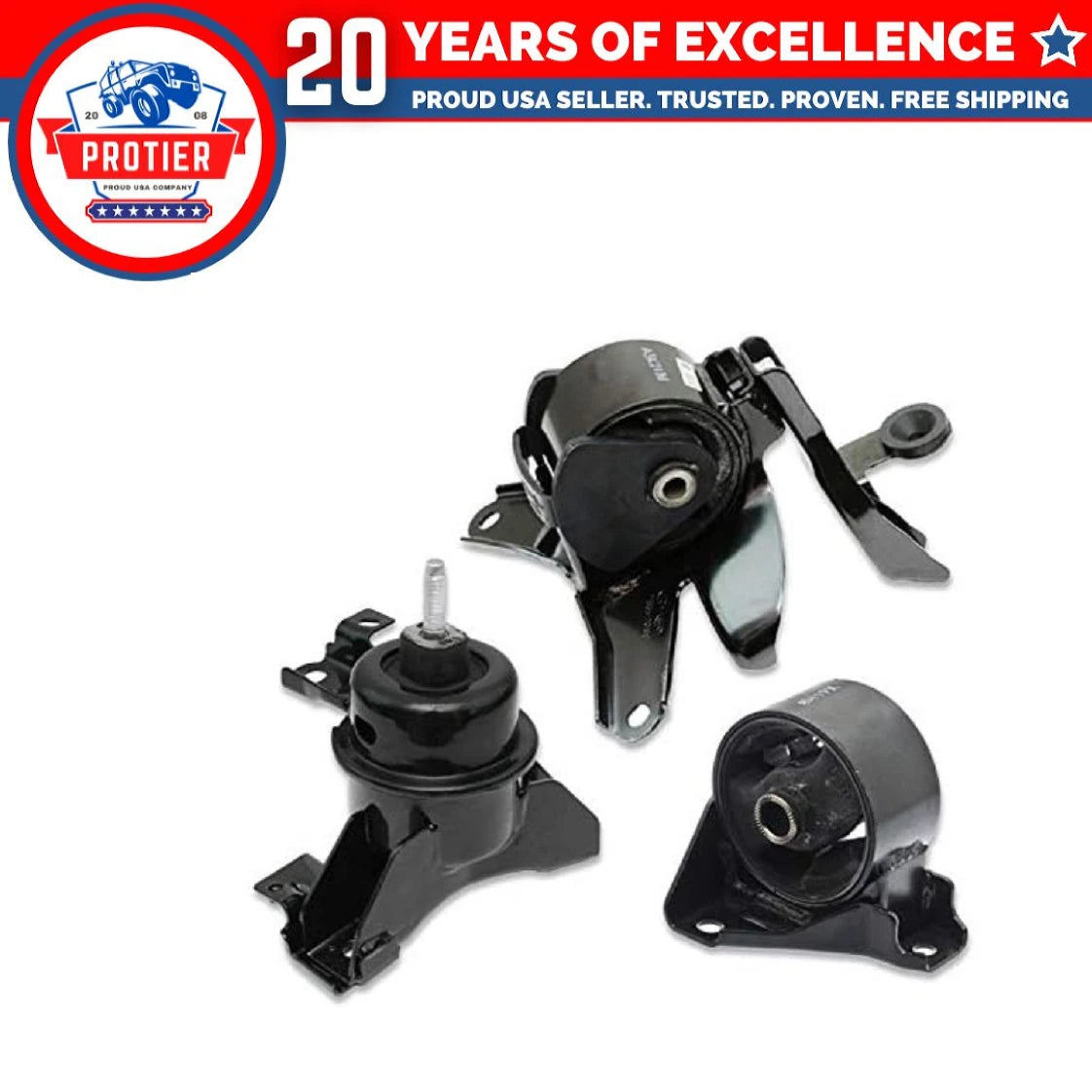 Engine Motor & Trans Mount 3PCS Set for 2007-2012 Kia Rondo 2.4L Replaces A6780 6B93BC-57