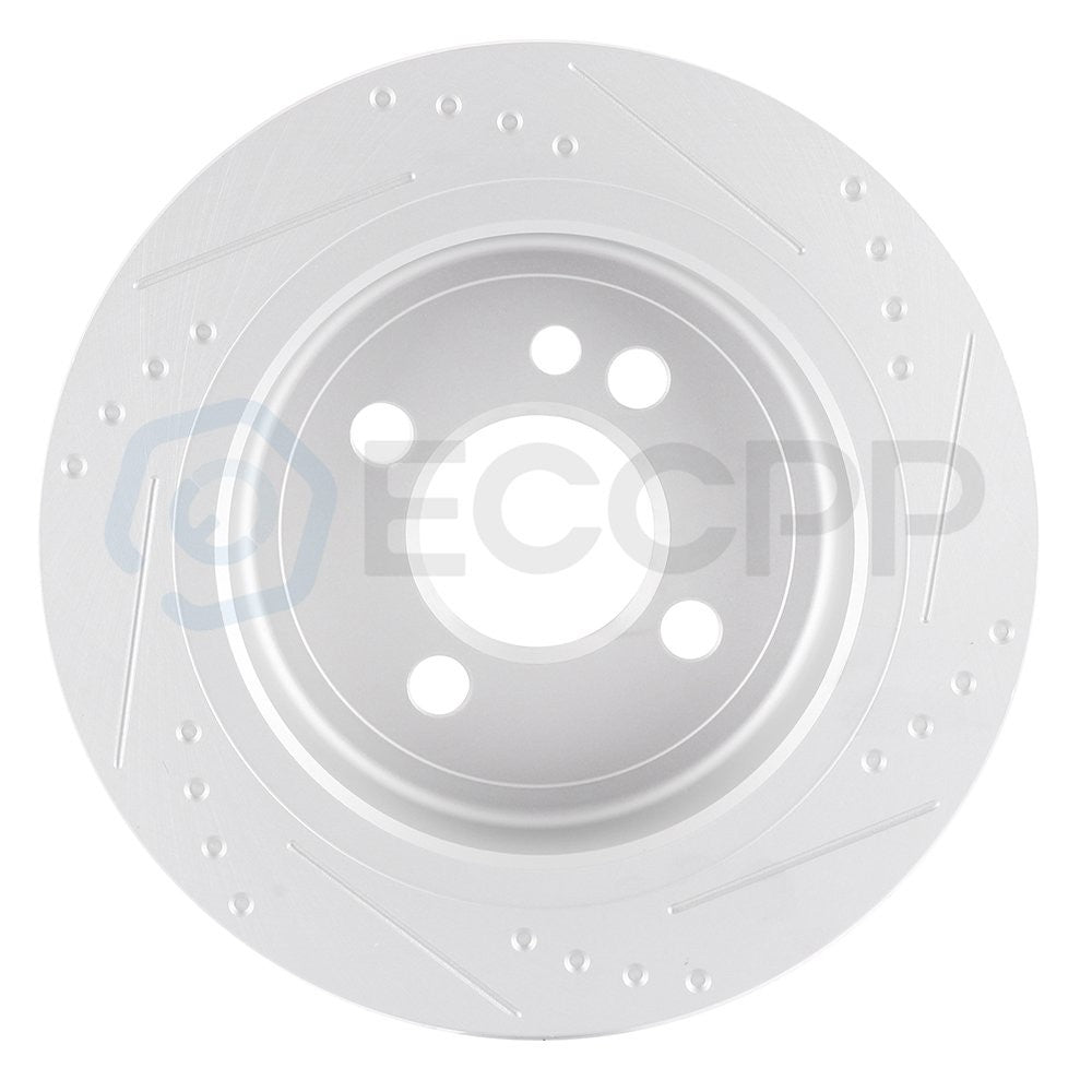 For 2007-2015 Mini Cooper 1.6L I4 Drilled Front And Rear Slotted Brake Rotors 6B93BC-57