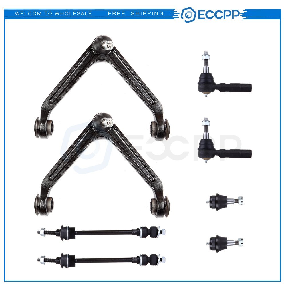 8pcs Front Control Arms Tie Rod Ends For Dodge Ram 1500 Laramie SLT 2002-2005 6B93BC-57
