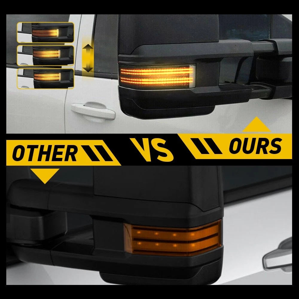 For 15-19 Chevy Silverado GMC Sierra Amber Side Mirror Sequential Signal Light A 6B93BC-57