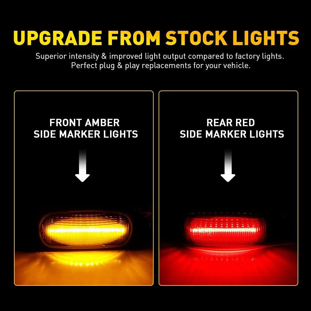 4X For Dodge Ram 2500 3500 03-09 Dually Bed LED Side Fender Marker Light Smoke A 6B93BC-57