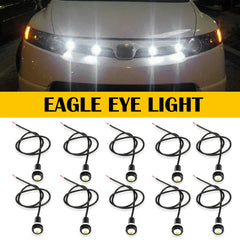 10X White LED Rock Round Button Light For Truck Eagle Eye Side Marker Light Lamp 6B93BC-57
