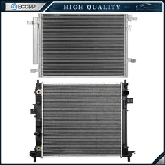 Aluminum Radiator & AC Condenser Cooling Kit For 2016-2018 2019 Cadillac ATS 6B93BC-57