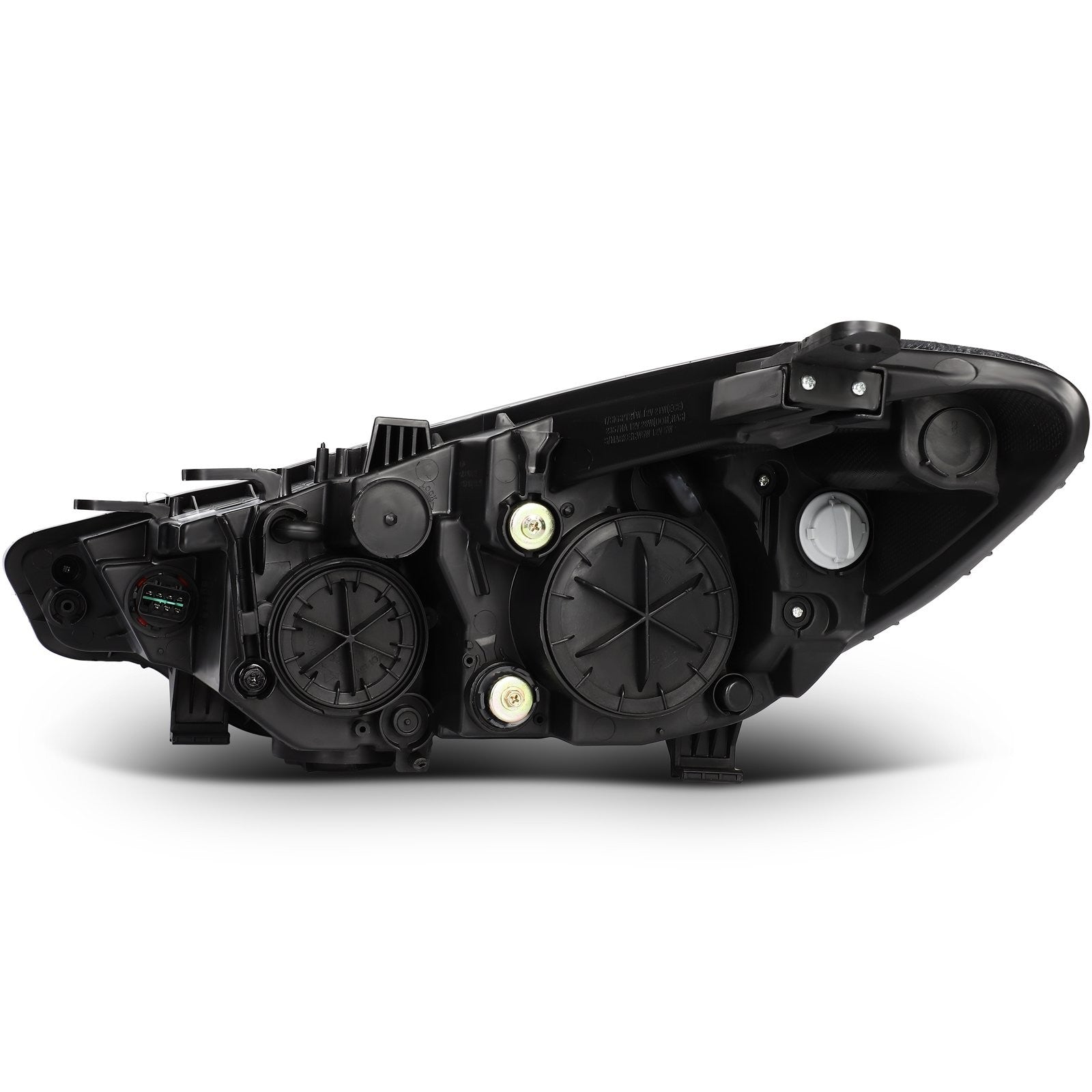 Pair Kit LED Black Headlights Assembly For 2014-2016 Kia Forte Black Amber KOEEP