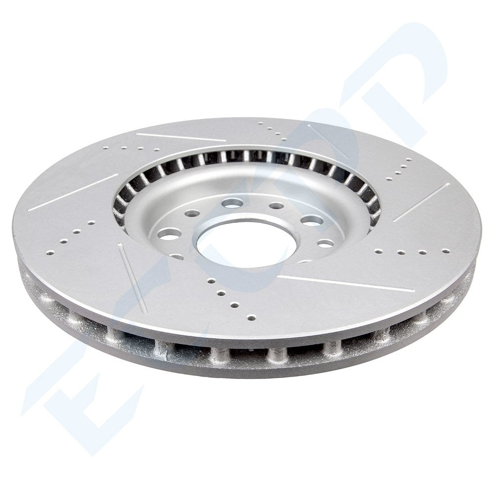 Front Drilled and Slotted Disc Brake Rotors for Compass 200 Dart Renegade 500X 6B93BC-57