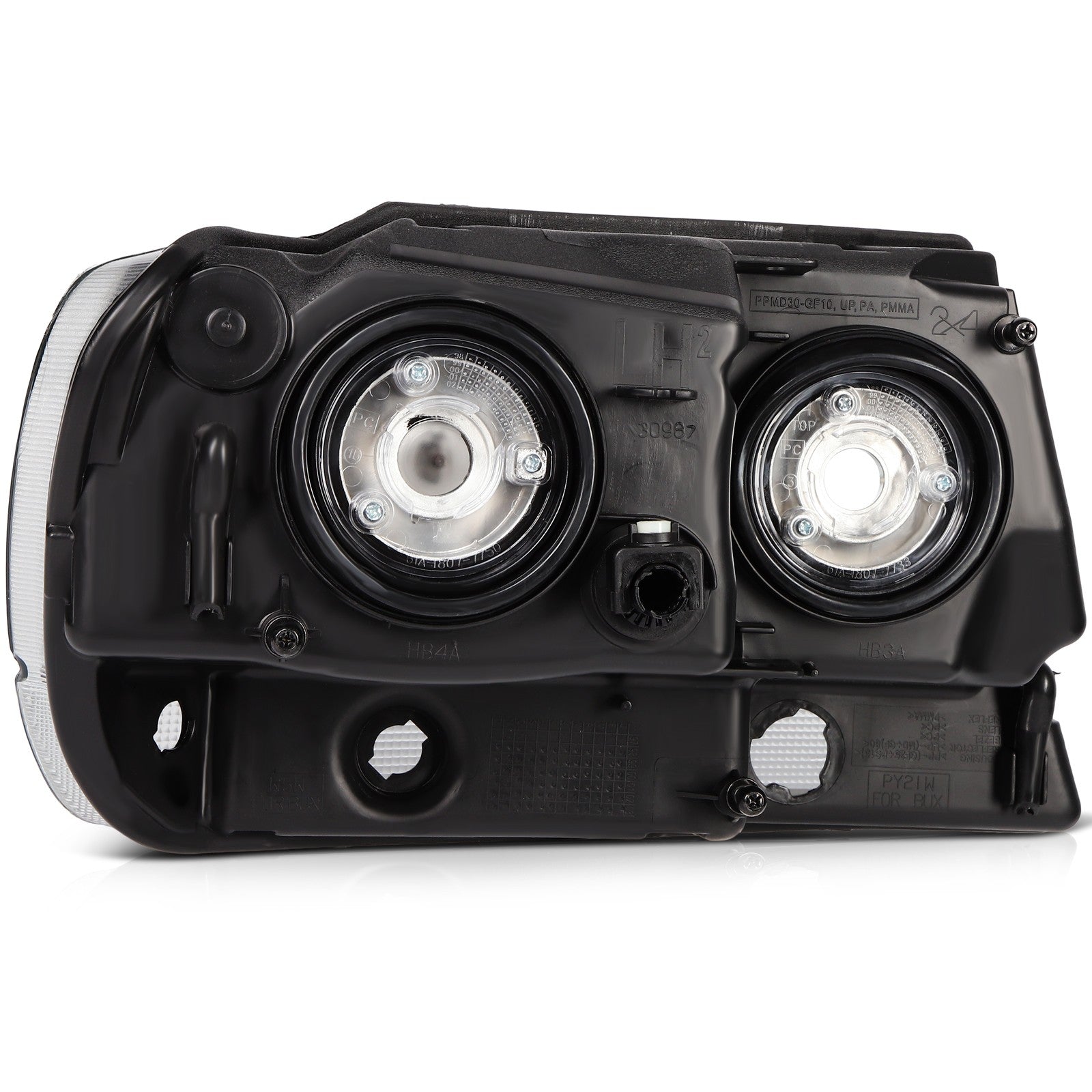 ECCPP Headlights Assembly For Jeep Grand Cherokee 4.0L 4.7L 1999-2004 Pair Black 6B93BC-57