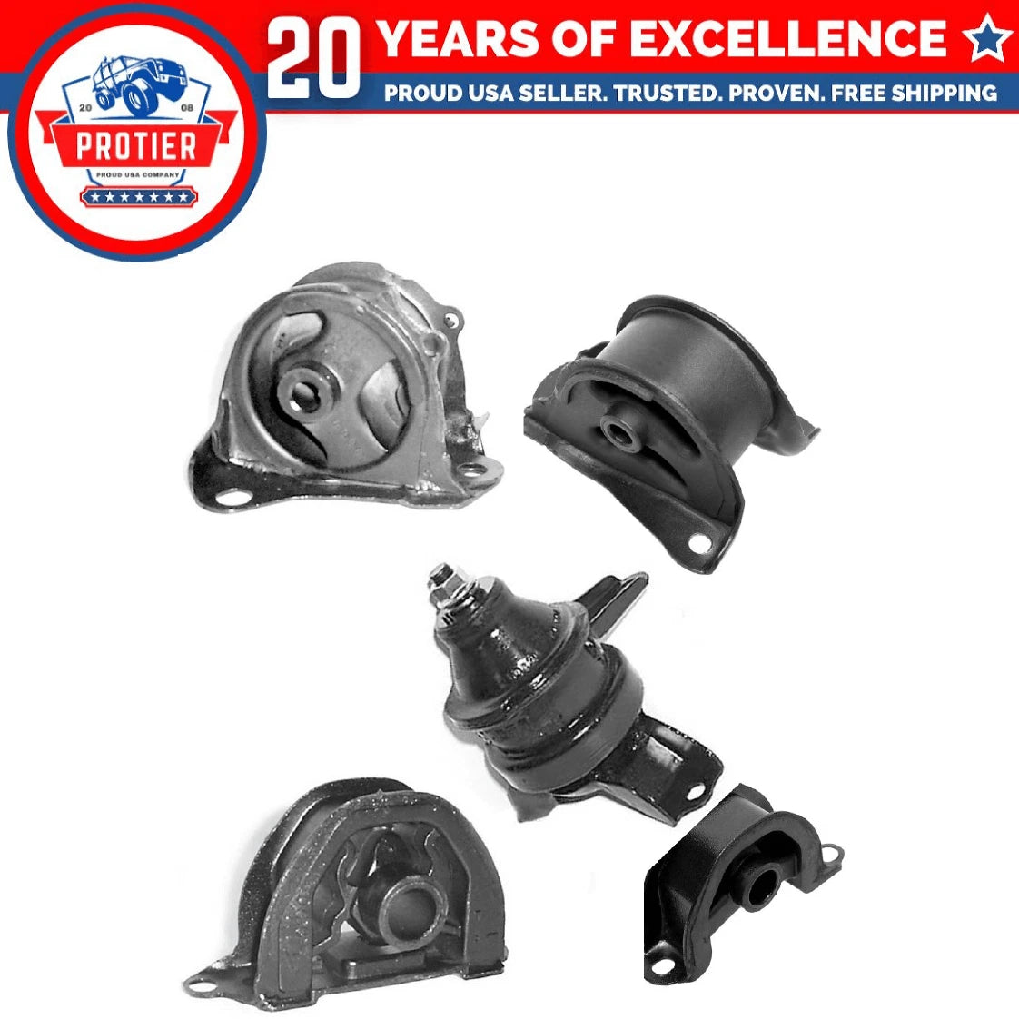 Engine Motor & Trans Mount 5PCS Set for 1997-2001 Honda CR-V 2.0 Auto Trans 6B93BC-57