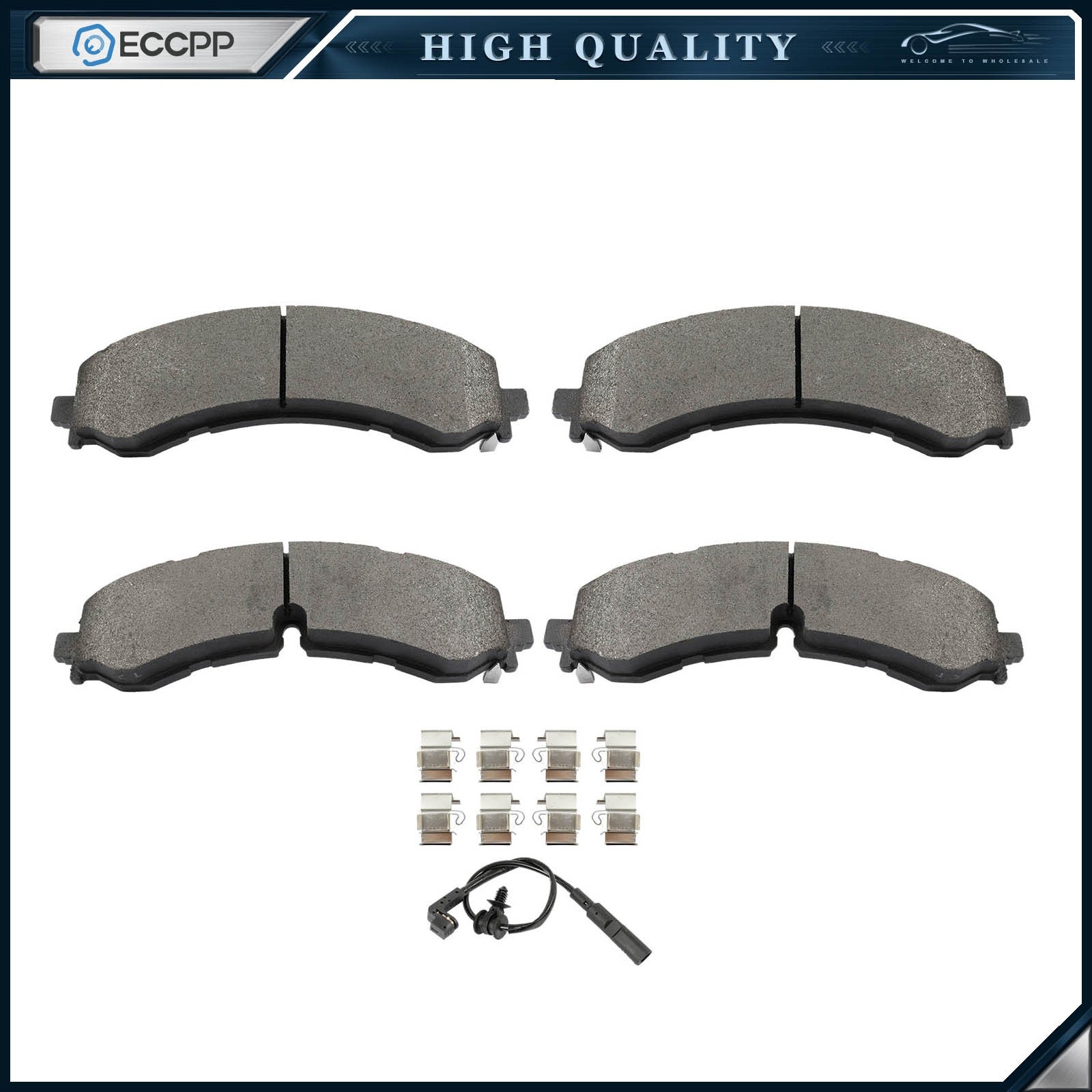 For 20-24 Chevy GMC Sierra Silverado 2500 3500 Front Semi-Metallic Brake Pads 6B93BC-57