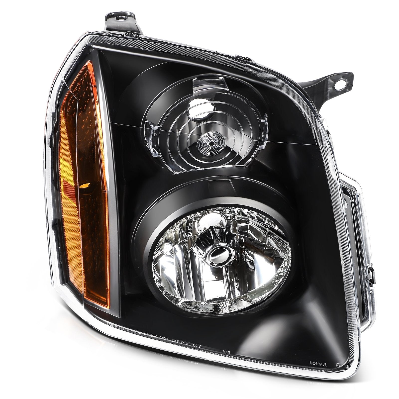 ECCPP Headlights Assembly For GMC Yukon Yukon XL 2007-2014 Pair Kit Black Amber KOEEP