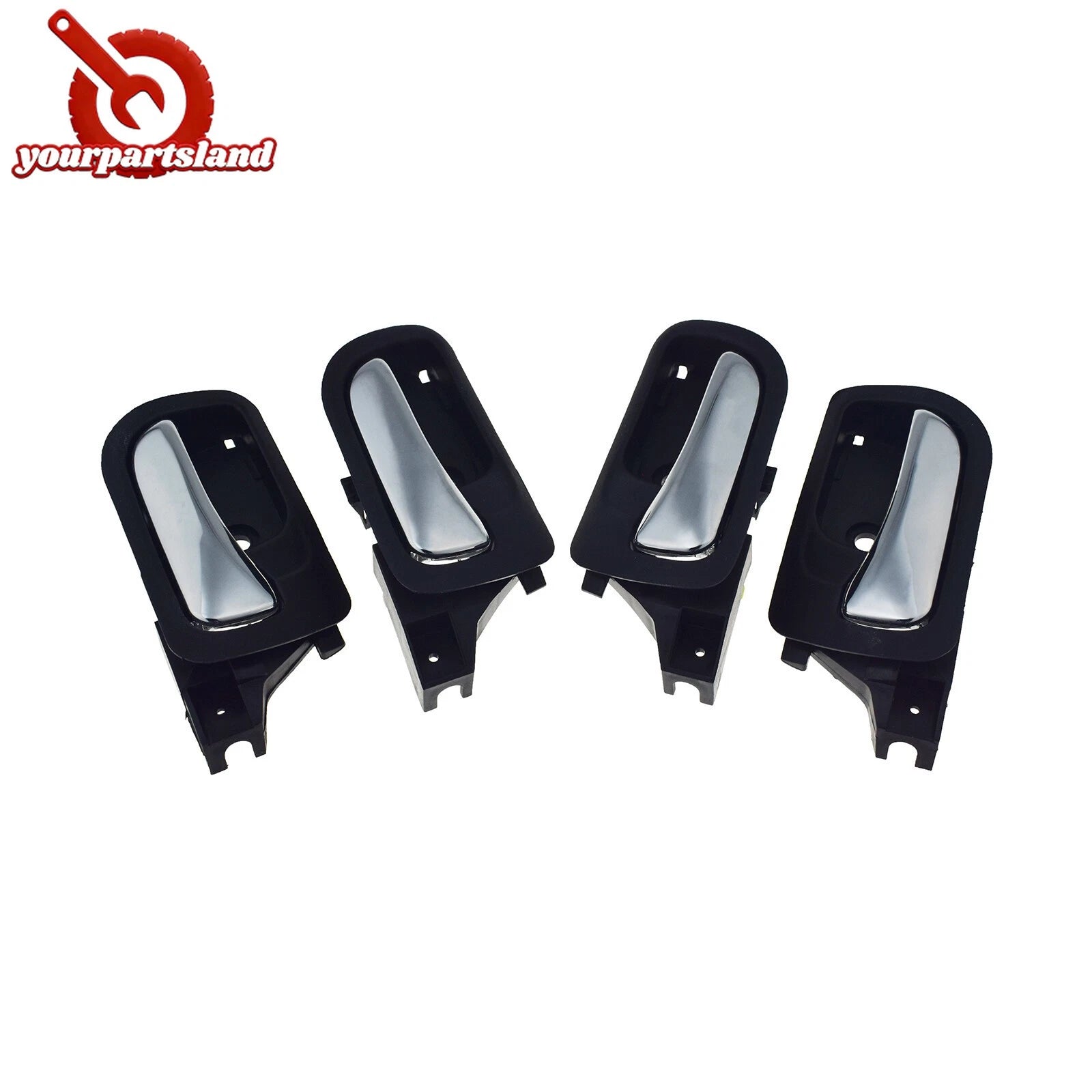 Front Rear Left Right Interior Door Handle Chrome For 03-07 Honda Accord 4-Door 6B93BC-57