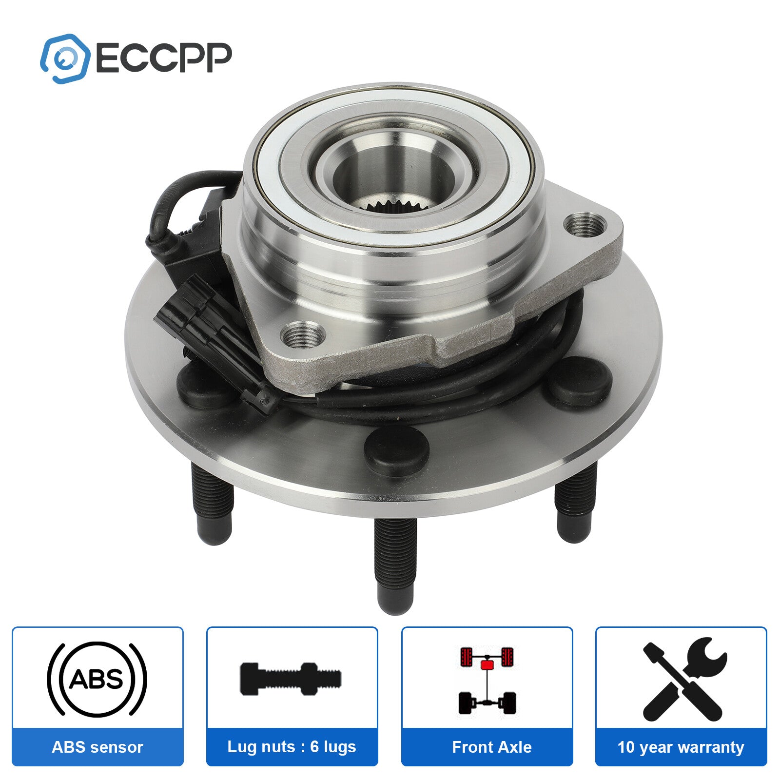 1Pc Front Wheel Hub Bearing Assembly For Chevy Silverado 1500 Sierra 1500 4WD 6B93BC-57