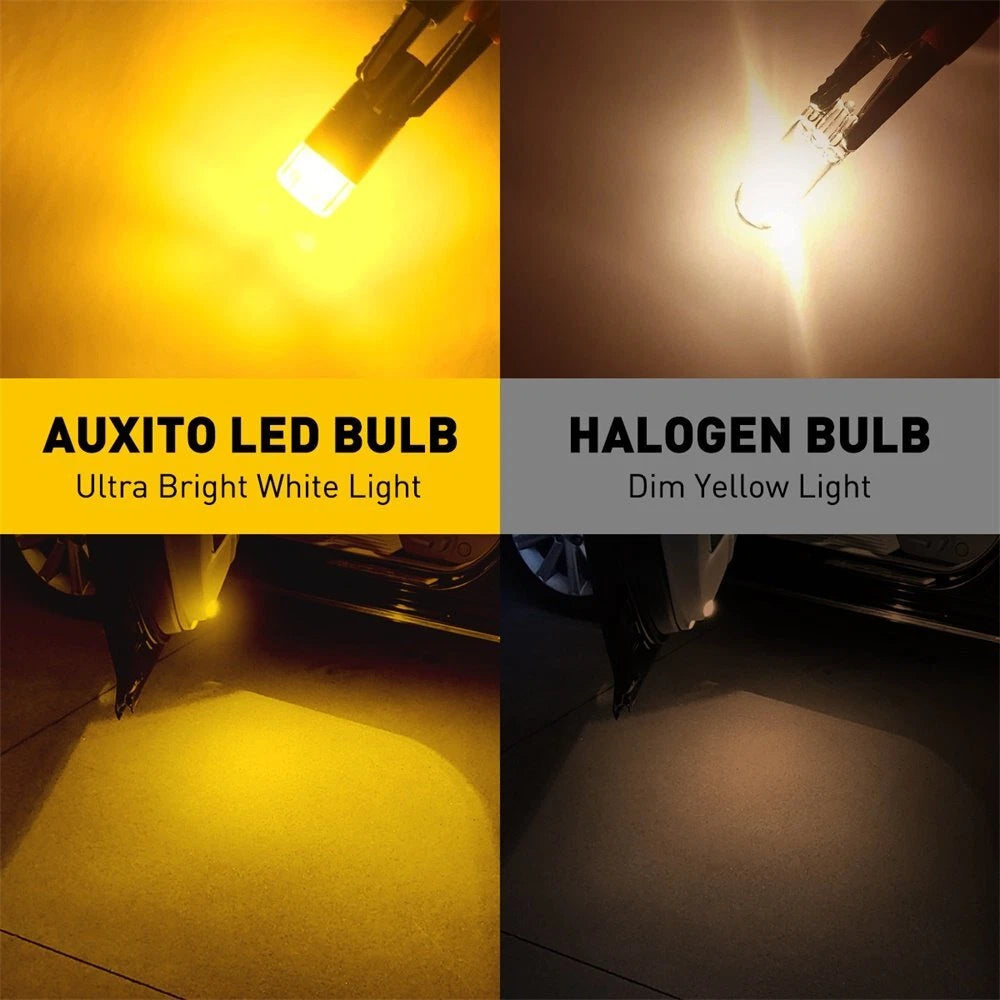 4X Canbus LED Front Side marker Light Bulb 168 192 2825 2821 T10 3000K Amber EA 6B93BC-57