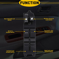 For 1997-2001 Toyota CAMRY Driver Side Electric Power Window Control Switch US 6B93BC-57