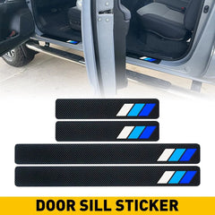 4x Accessories Carbon Fiber Car Door Sill Sticker Protector 2021 for Toyota EOA 6B93BC-57