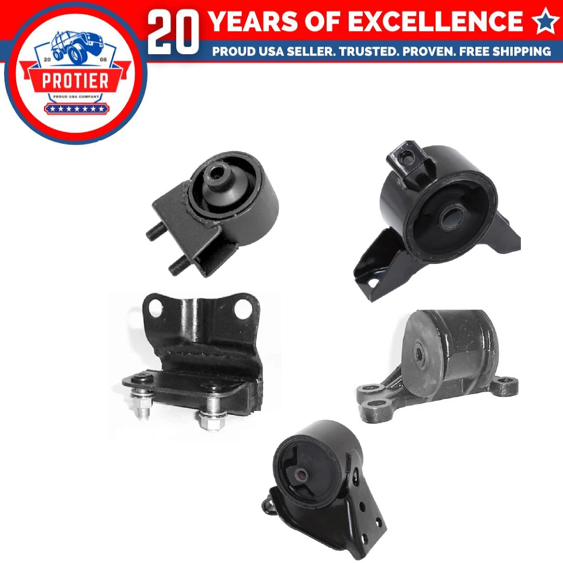 Engine Motor & Trans Mount 5PCS Set Fit 2000 Mazda 626 2.0L for Auto Trans 6B93BC-57