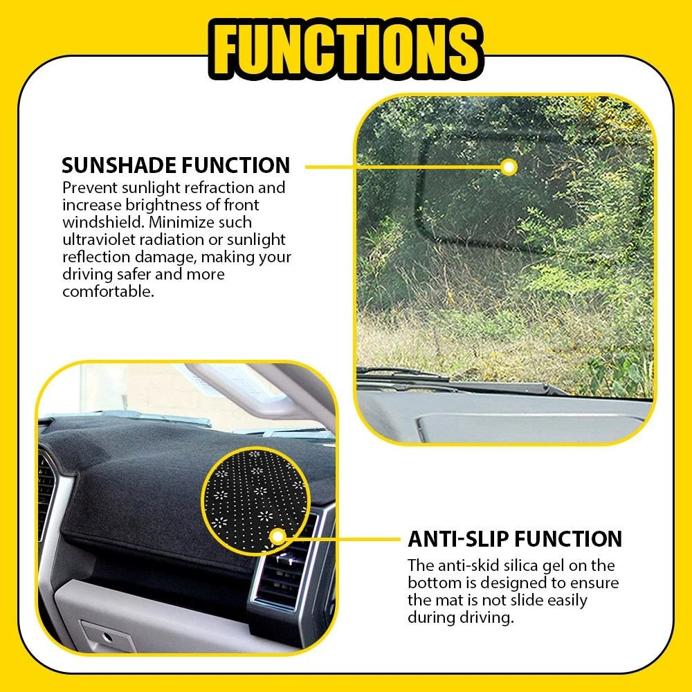 Dashboard Cover For 2015 -2017 2018 Ford F150 Dash Cover Mat Dashmat Black EOA 6B93BC-57