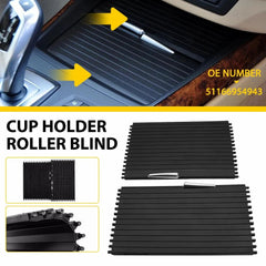 For 2007-2014 BMW X5 X6 E70 E71 2PC Console Cup Holder Roller Blind Cover Tray A 6B93BC-57