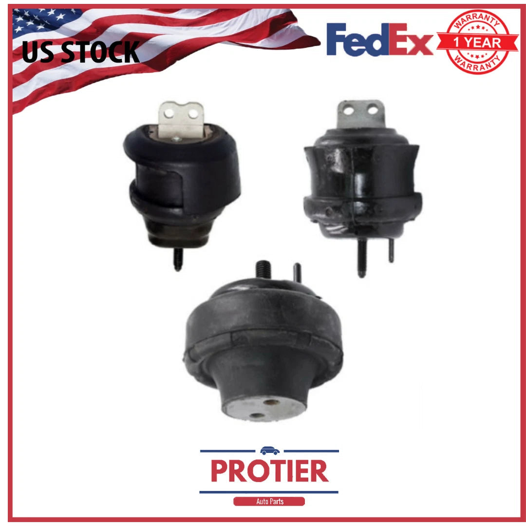 Motor & Trans Mount Set 3PCS for 96-99 Ford Taurus Mercury Sable 3.0L SOHC(OHV) 6B93BC-57