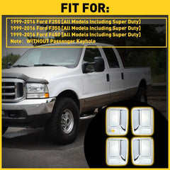 EXTERIOR CHROME LOOK DOOR HANDLE CAP COVER FIT FOR 1999-2016 FORD F250 F350 F450 6B93BC-57