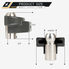 ECCPP RV Trailer Hitch Lock with Keys Fit 2-5/16" Ball Coupler with Straight Lip