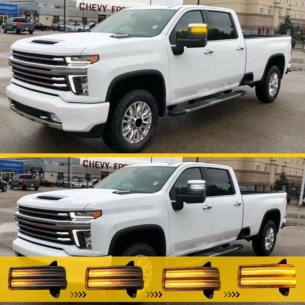 Sequential LED Side View Mirror Turn Signal Light For 2020-23 Silverado Sierra A 6B93BC-57