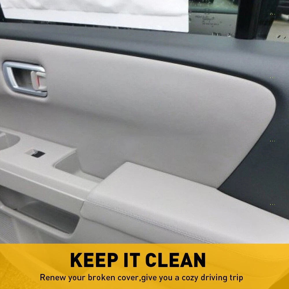 Fits 2009-2015 Honda Pilot Leather Rear Door Panels Armrest Cover 2pcs Gray 6B93BC-57