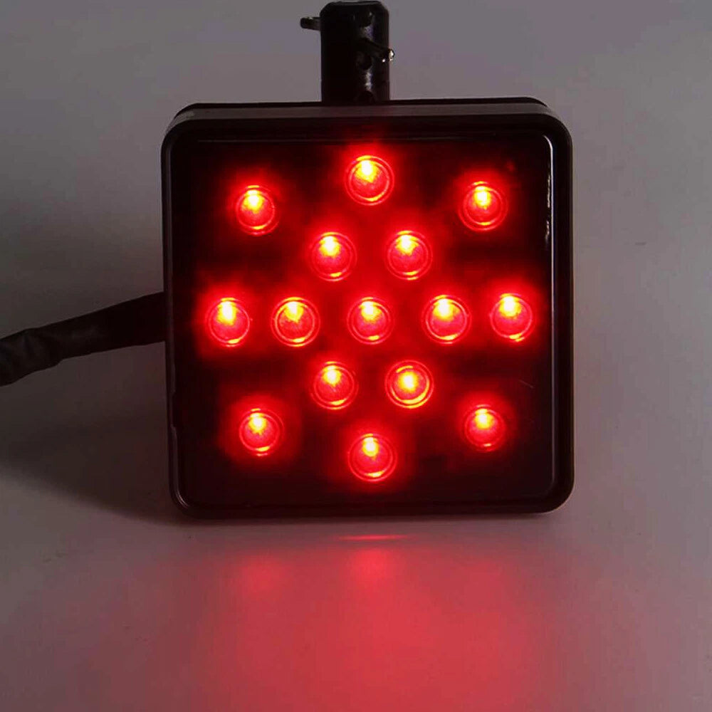 Smoked Len Hitch Tow 15-LED Receiver Light Brake For Truck SUV 2" Hole EOA 6B93BC-57