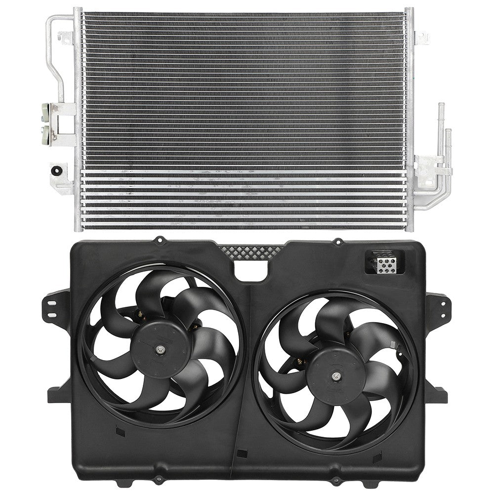 AC Condenser Cooling Fan Kit For 2008-2012 Ford Escape 2008-2011 Mercury Mariner 6B93BC-57