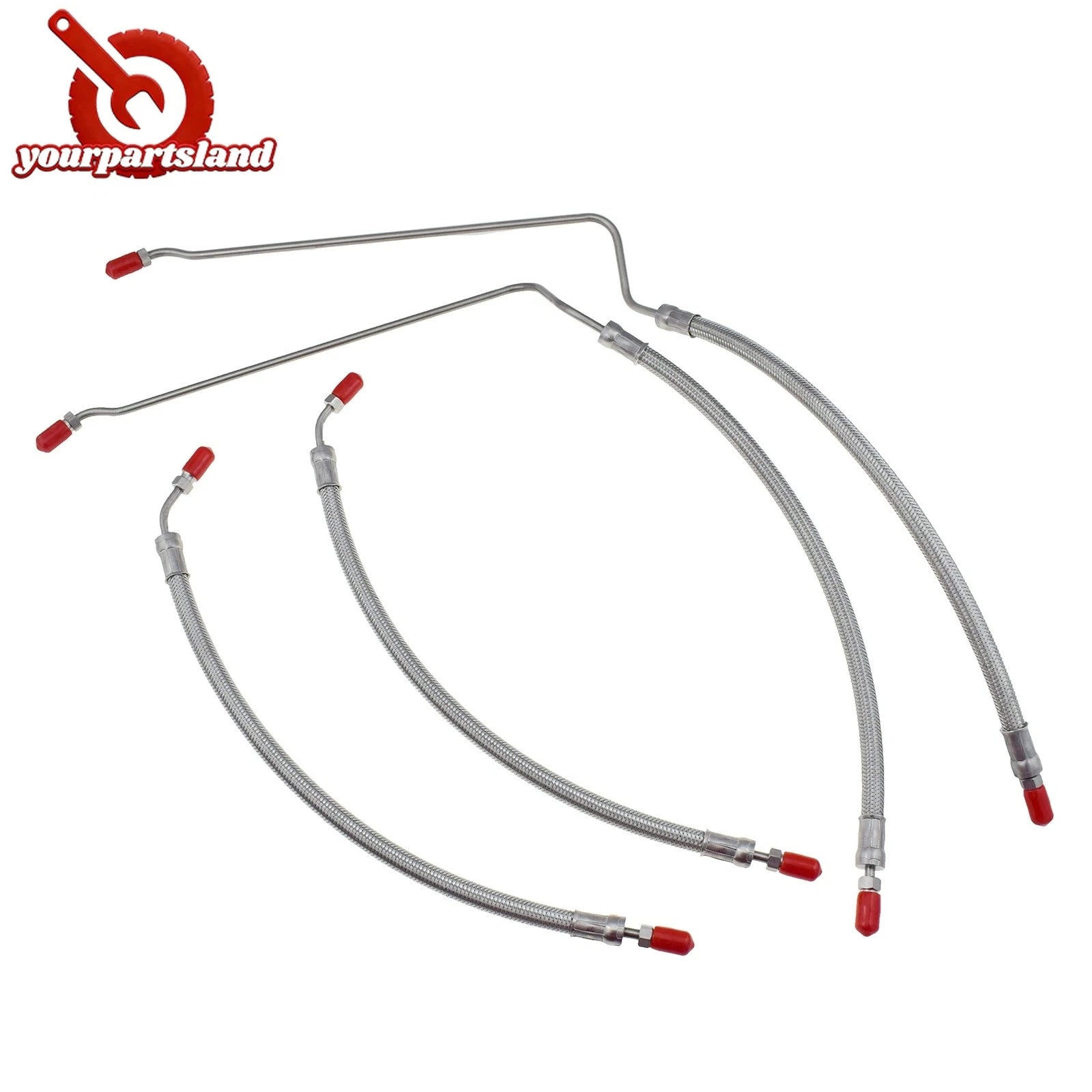 For Mercruiser Bravo Trim Cylinder Full Hose Kit 4PCS 32-99904Q 32-864589 864588 6B93BC-57