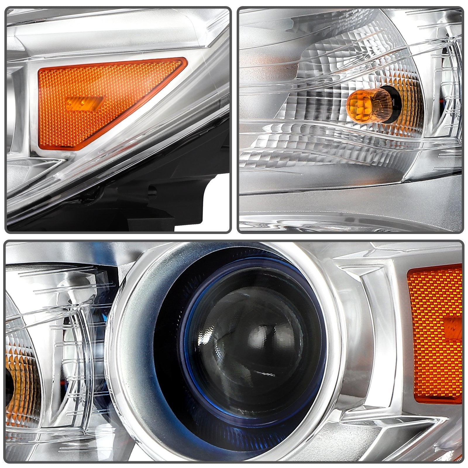 ECCPP Headlight Assembly For Buick Enclave 3.6L 2013-2017 Left Side Chrome Amber ECCPP
