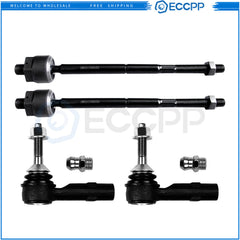 Front Steering Inner & Outer Tie Rod End Suspension Kit For 2010-12 Ford Taurus 6B93BC-57
