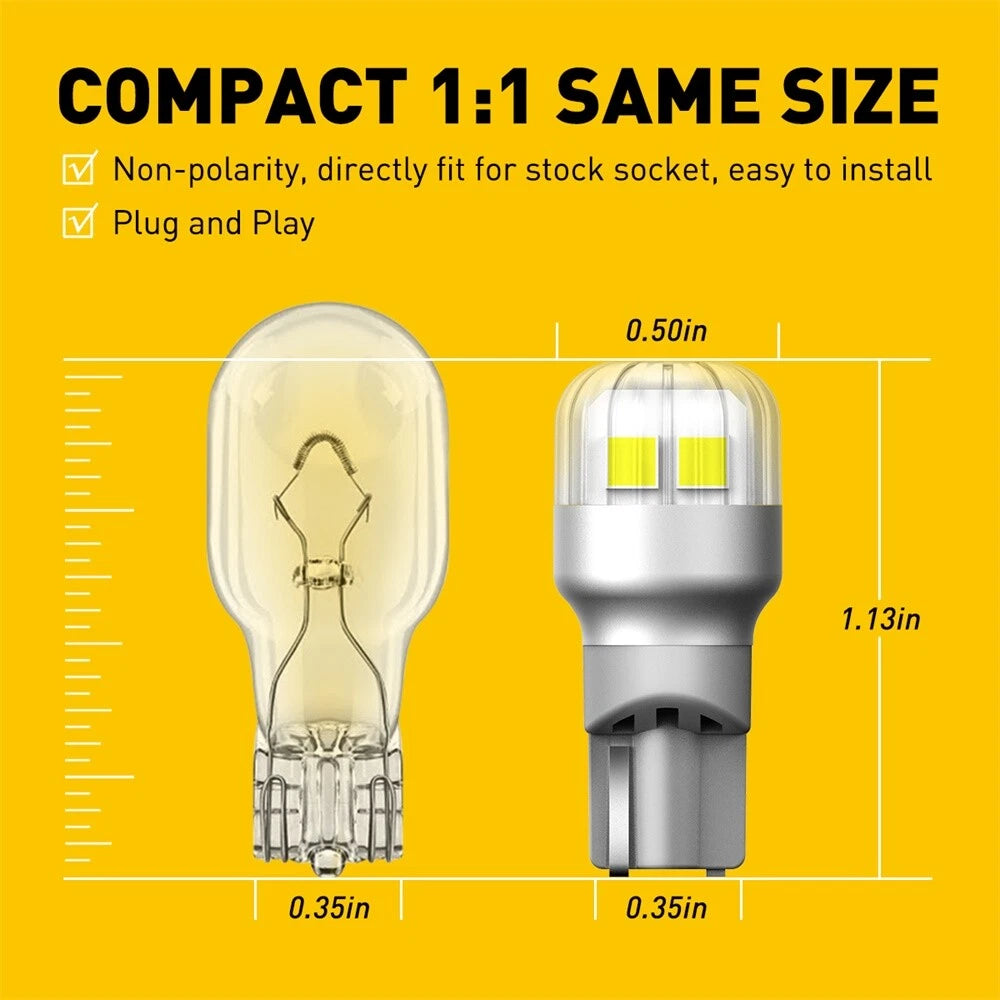 2X T15 921 Super Bright White LED Bulbs Back up Reverse Light CANBUS Error Free 6B93BC-57