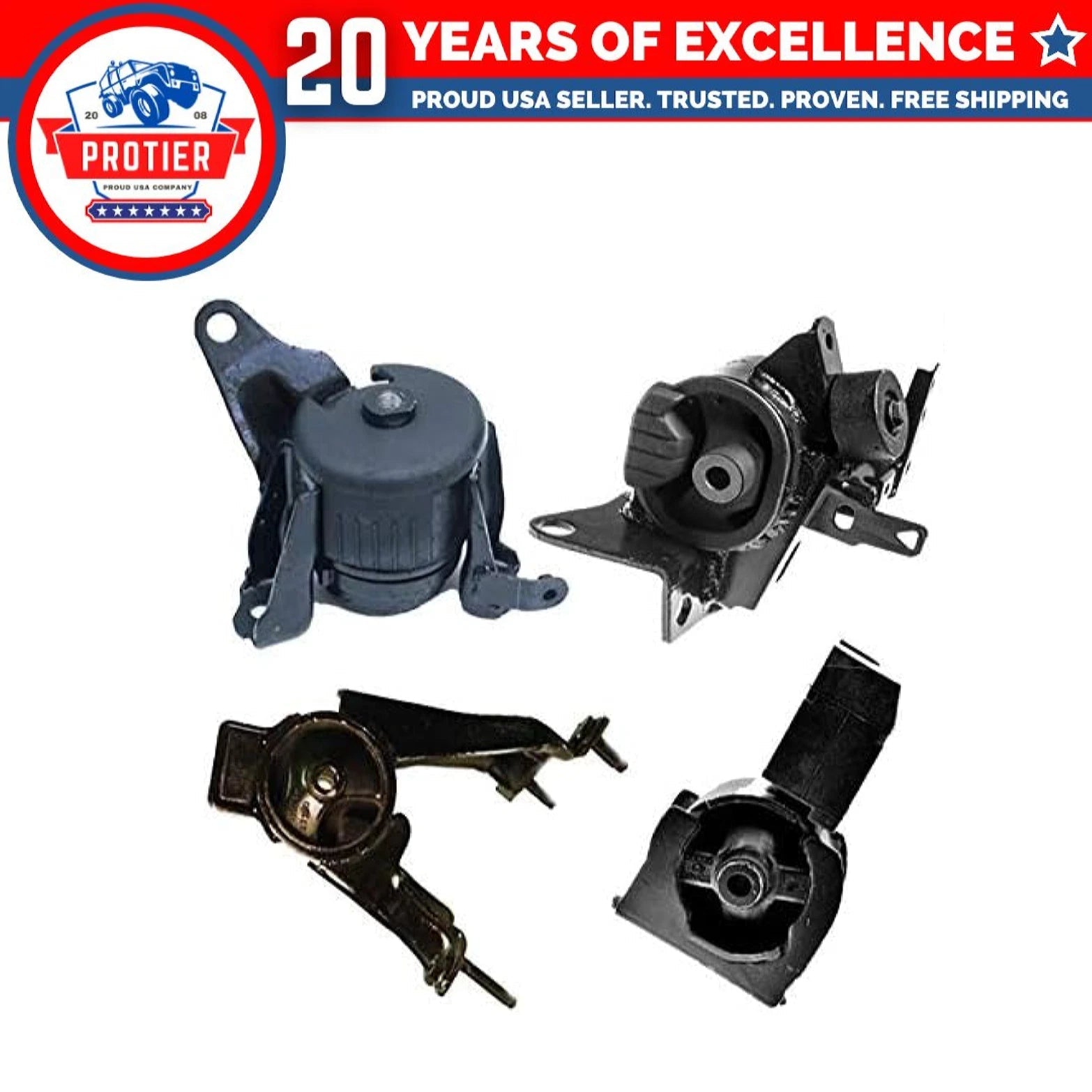 Fits 2005-2010 Scion TC 2.4L AUTO Motor & Trans Mount Set 4PCS : A62033, 6B93BC-57