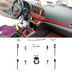 Interior Center Console Red Color Molding Sticker For Hyundai Elantra 2016-2020