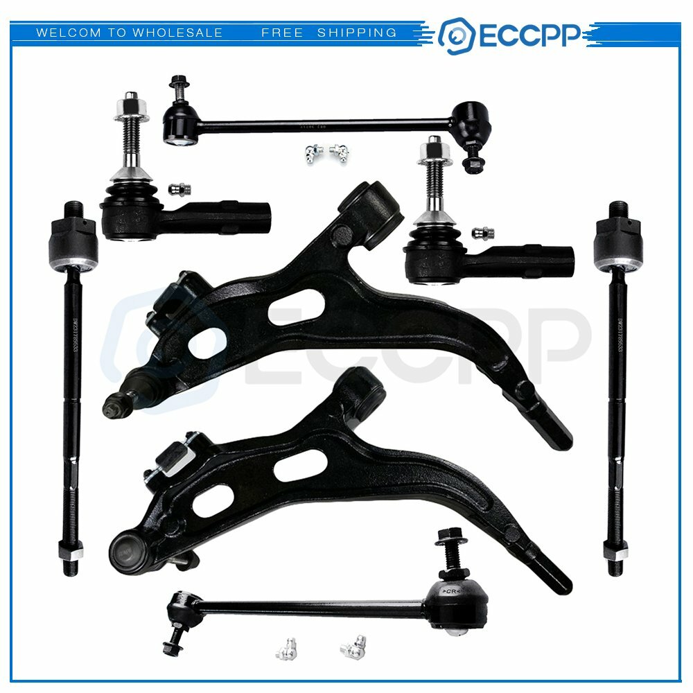 8pcs Front Lower Control Arms Sway Bars Tie Rods Kit For 05-07 Mercury Montego 6B93BC-57