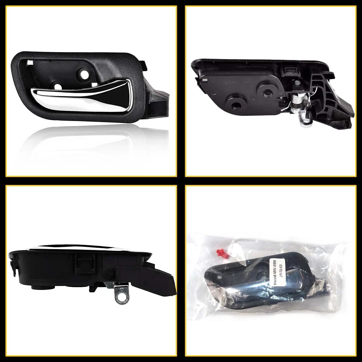 Car Interior Door Pull Front Handle Right Black For 2003-2007 Honda Accord 6B93BC-57