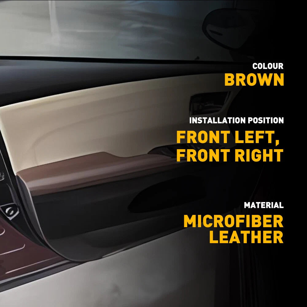 2Pc For 2013 2014 Toyota 2015-2018 Avalon Leather Armrest Door Panel Cover Brown 6B93BC-57