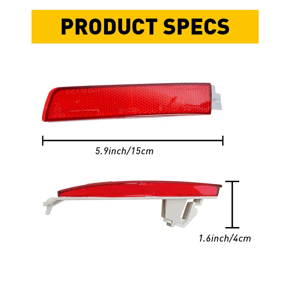For 2013-2018 Nissan Sentra Rear Bumper Reflector Lamp Light Left+Right Lens EOA 6B93BC-57