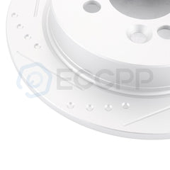 For 2007-2015 Mini Cooper 1.6L I4 Drilled Front And Rear Slotted Brake Rotors 6B93BC-57